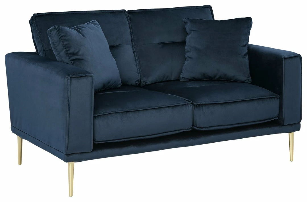 New 🤩 Ashley Furniture Macleary - Navy - Loveseat Loveseats 👍 3 Ashley Furniture Macleary - Navy - Loveseat Loveseats