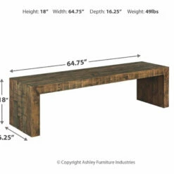 Ashley Furniture Sommerford - Brown - Large Dining Room Bench