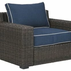 Ashley Furniture Grasson - Brown/blue - Lounge Chair W/cushion (1/cn)