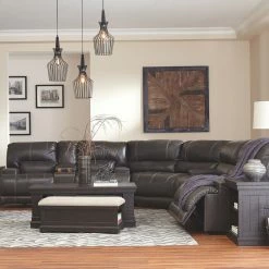 Signature Design By Ashley® Mccaskill - Gray - Power Reclining 3 Pc Sectional Reclining Furniture