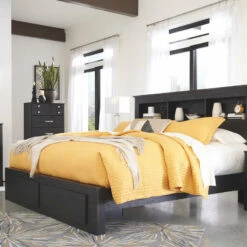 Signature Design By Ashley® Reylow - Dark Ultimate Best In Class Dresser, Mirror, Bookcase Bed