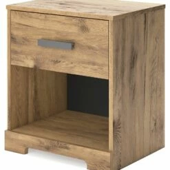 Signature Design By Ashley® Larstin - Brown - One Drawer Night Stand Nightstands