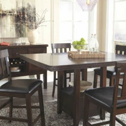 Ashley Furniture Tables Haddigan - Dark Brown - Rect Drm Counter Ext Table