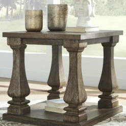 Ashley Furniture Johnelle - Gray - Rectangular End Table Tables