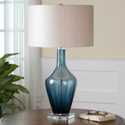 Uttermost Hagano Blue Glass Table Lamp Accessories