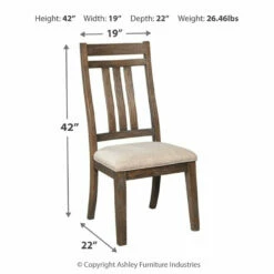 Outlet 👍 Ashley Furniture Wyndahl - Rustic Brown - Dining Uph Side Chair (2/cn) - Slatback Chairs ✔️ 9 Ashley Furniture Wyndahl - Rustic Brown - Dining Uph Side Chair (2/cn) - Slatback Chairs