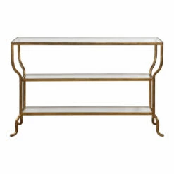 Tables Uttermost Deline Gold Console Table