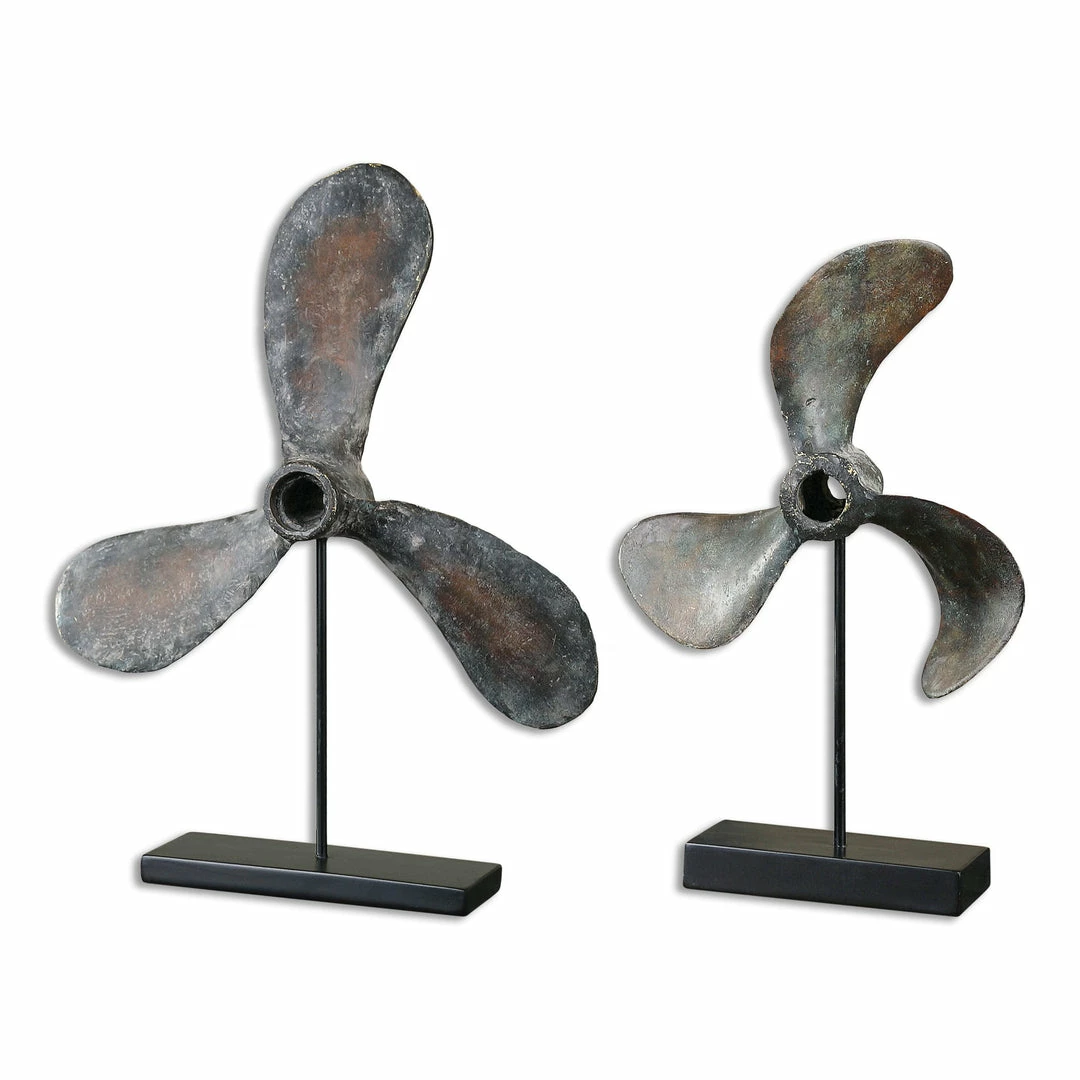 Best Pirce โ๏ธ Uttermost Propellers Rust Sculptures, S/2 Table Decor ๐ 3 Uttermost Propellers Rust Sculptures, S/2 Table Decor