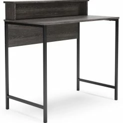 Ashley Furniture Desks Freedan - Grayish Brown - Home Office Desk - Top-shelf