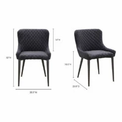 Moe's Home Collection Etta Dining Chair Dark Grey Chairs