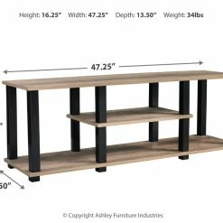 Ashley Furniture Waylowe - Natural/black - Tv Stand TV Stands
