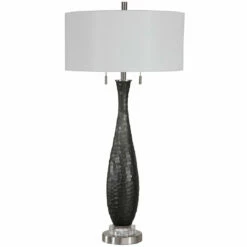 Accessories Uttermost Jothan Frosted Black Table Lamp