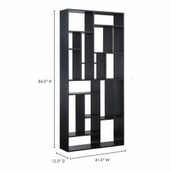Moe's Home Collection Redemption Shelf Large Black Ash