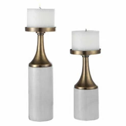 Table Decor Uttermost Castiel Marble Candleholders, Set/2