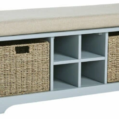 Ashley Furniture Benches Dowdy - Gray - Storage Bench