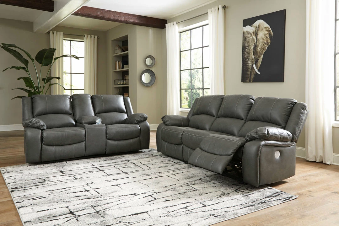 New 🤩 Signature Design By Ashley® Calderwell - Reclining Power Sofa, Double Reclining Power Loveseat With Console 🔥 3 Signature Design By Ashley® Calderwell - Reclining Power Sofa, Double Reclining Power Loveseat With Console
