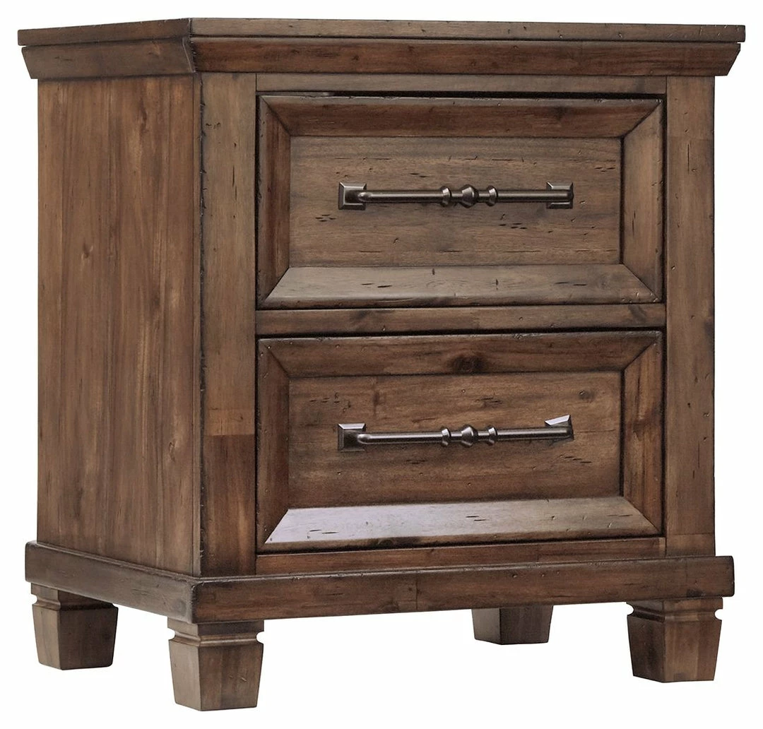 Discount 🥰 Ashley Furniture Royard - Warm Brown - Two Drawer Night Stand 🔔 3 Ashley Furniture Royard - Warm Brown - Two Drawer Night Stand