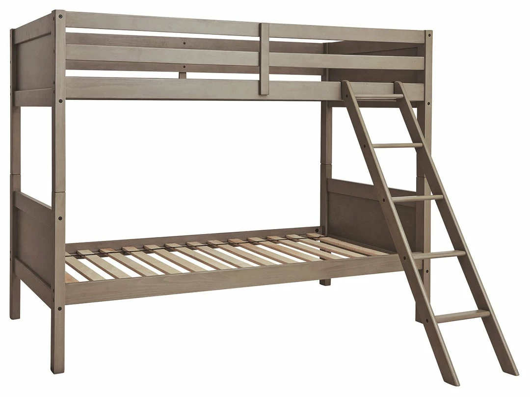Budget ⭐ Ashley Furniture Lettner - Light Gray - Twin/twin Bunk Bed W/ladder Beds 💯 4 Ashley Furniture Lettner - Light Gray - Twin/twin Bunk Bed W/ladder Beds