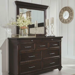 Ashley Furniture Dressers Brynhurst - Dark Ultimate Best In Class Dresser, Mirror