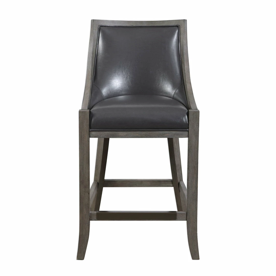 Cheapest 👍 Uttermost Elowen Leather Counter Stool Stools ✔️ 3 Uttermost Elowen Leather Counter Stool Stools
