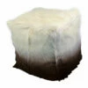 Moe's Home Collection Goat Fur Pouf Cappuccino Ombre Accessories