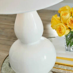 Ashley Furniture Zellrock - White - Ceramic Table Lamp (1/cn)