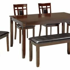 Ashley Furniture Bennox - Brown - Dining Room Table Set (6/cn)