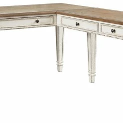 Ashley Furniture Realyn - White/brown - Home Office Desk Return