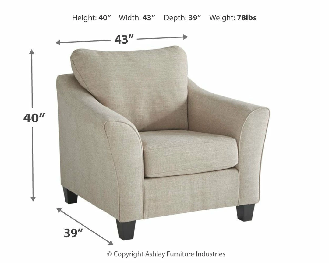 Promo ✨ Ashley Furniture Abney - Driftwood - Chair ⭐ 6 Ashley Furniture Abney - Driftwood - Chair