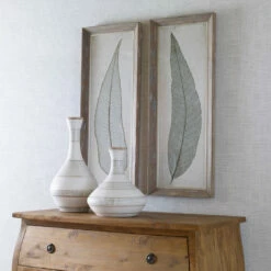 New ๐ Accessories Uttermost Tall Leaves Framed Art Set/2 โ 7 Accessories Uttermost Tall Leaves Framed Art Set/2