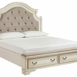 Outlet 🔥 Signature Design By Ashley® Realyn - Chipped Best In Class - Upholstered Bed ✨ 13 Signature Design By Ashley® Realyn - Chipped Best In Class - Upholstered Bed