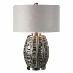 Accessories Uttermost Aura Ash Black Glaze Lamp