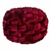 Moe's Home Collection Pj Velvet Pouf Wine