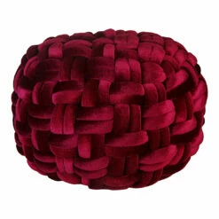 Moe's Home Collection Pj Velvet Pouf Wine