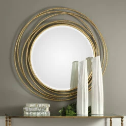 Accessories Uttermost Whirlwind Gold Round Mirror