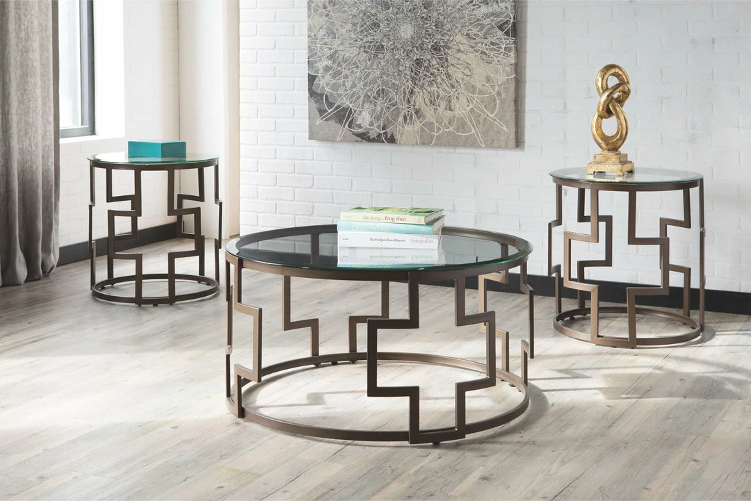 Top 10 ❤️ Ashley Furniture Frostine - Dark Bronze Finish - Occasional Table Set (3/cn) Tables 🎉 5 Ashley Furniture Frostine - Dark Bronze Finish - Occasional Table Set (3/cn) Tables