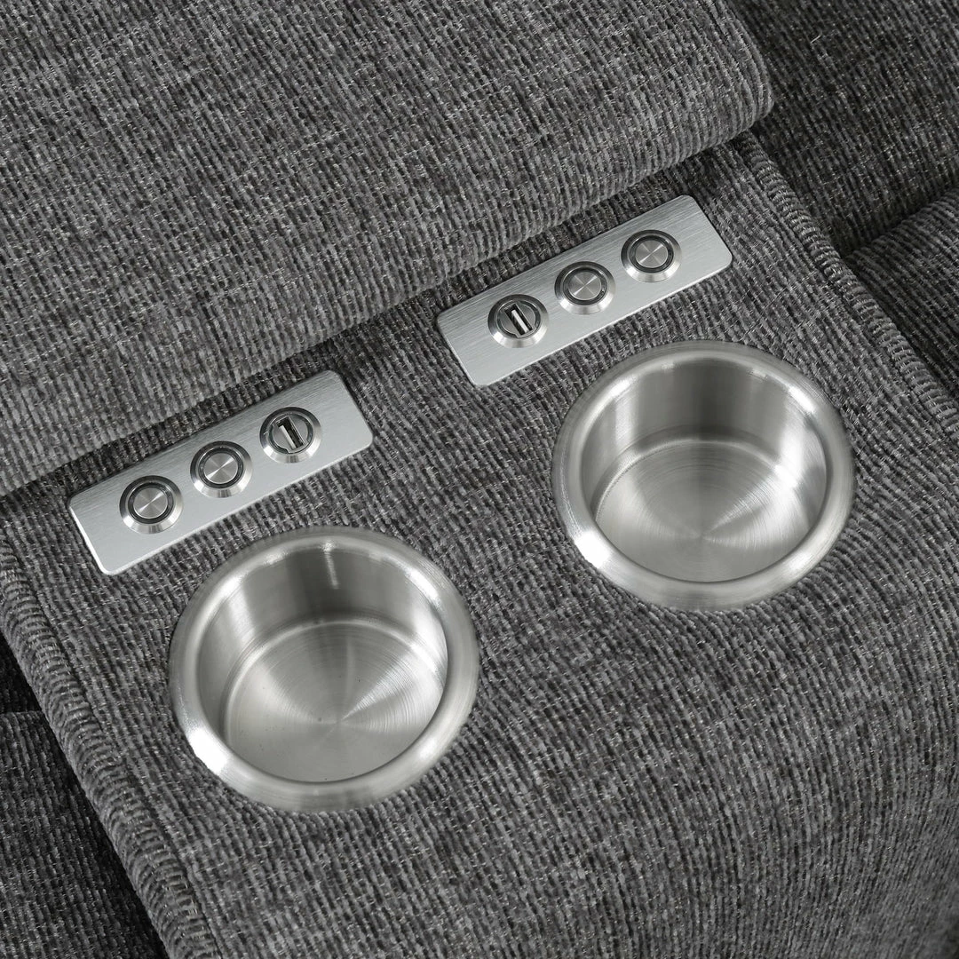 Top 10 🌟 Emerald Home Aurora-3Pc 3-Power Reclining Sectional - Grey Sectionals 🛒 4 Emerald Home Aurora-3Pc 3-Power Reclining Sectional - Grey Sectionals