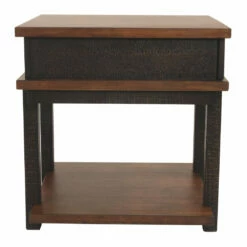 Ashley Furniture Stanah - Brown / Beige - Rectangular End Table Tables