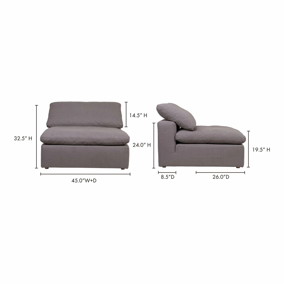 Flash Sale 😀 Moe's Home Collection Sectional Pieces Clay Slipper Chair Livesmart Fabric Light Grey 🥰 8 Moe's Home Collection Sectional Pieces Clay Slipper Chair Livesmart Fabric Light Grey
