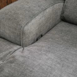 Ashley Furniture Reclining Furniture Coombs - Charcoal - Dbl Rec Loveseat W/console