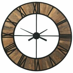 Ashley Furniture Byram - Natural/black - Wall Clock Accessories