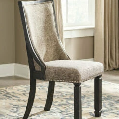 Ashley Furniture Chairs Tyler - Black/grayish Brown - Dining Uph Side Chair (2/cn) - Framed Back