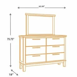 Signature Design By Ashley® Ralene - Ultimate Best In Class Dresser, Mirror, Upholstered Panel Bed
