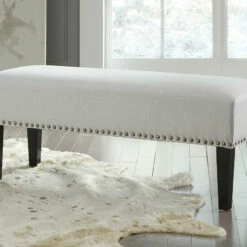 Promo ๐ Ashley Furniture Beauland - Ivory - Accent Bench - Nailhead Trim Benches โญ 9 Ashley Furniture Beauland - Ivory - Accent Bench - Nailhead Trim Benches