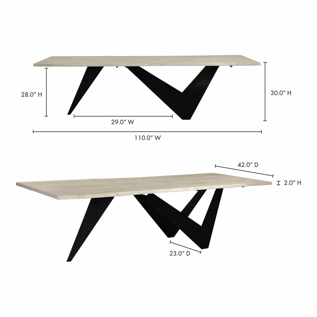 New 😀 Moe's Home Collection Bird Dining Table Large ❤️ 6 Moe's Home Collection Bird Dining Table Large