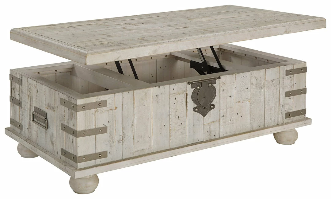 Wholesale ⭐ Ashley Furniture Carynhurst - White Wash Gray - Lift Top Cocktail Table 😍 4 Ashley Furniture Carynhurst - White Wash Gray - Lift Top Cocktail Table