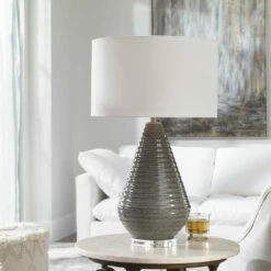 Accessories Uttermost Carden Smoke Gray Table Lamp