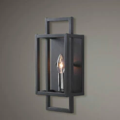 Uttermost Quadrangle 1 Light Black Sconce Accessories