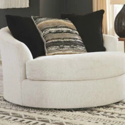 Ashley Furniture Cambri - Snow - Oversized Round Swivel Chair