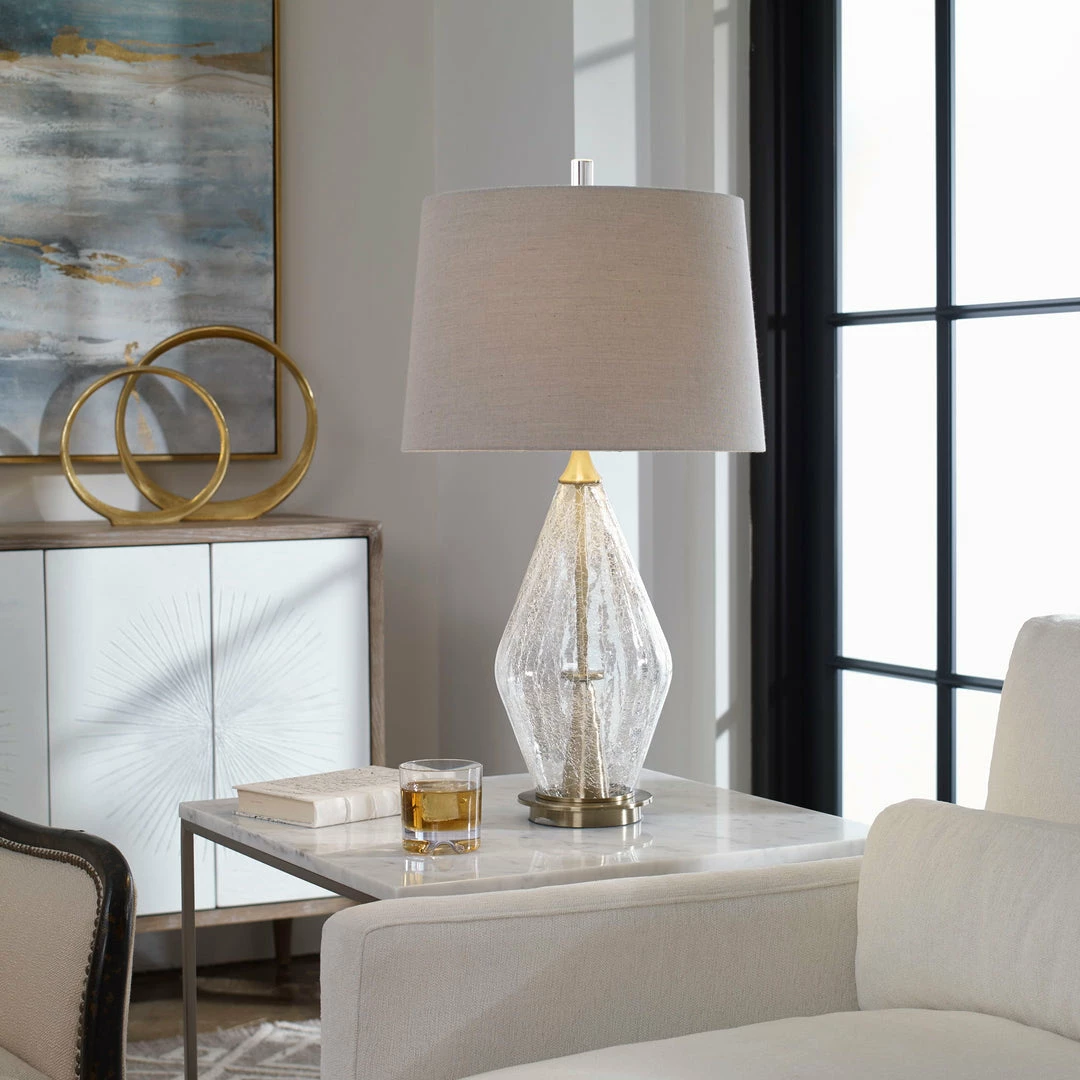 New ๐ฅ Uttermost Spezzano Crackled Glass Lamp Accessories ๐ 9 Uttermost Spezzano Crackled Glass Lamp Accessories